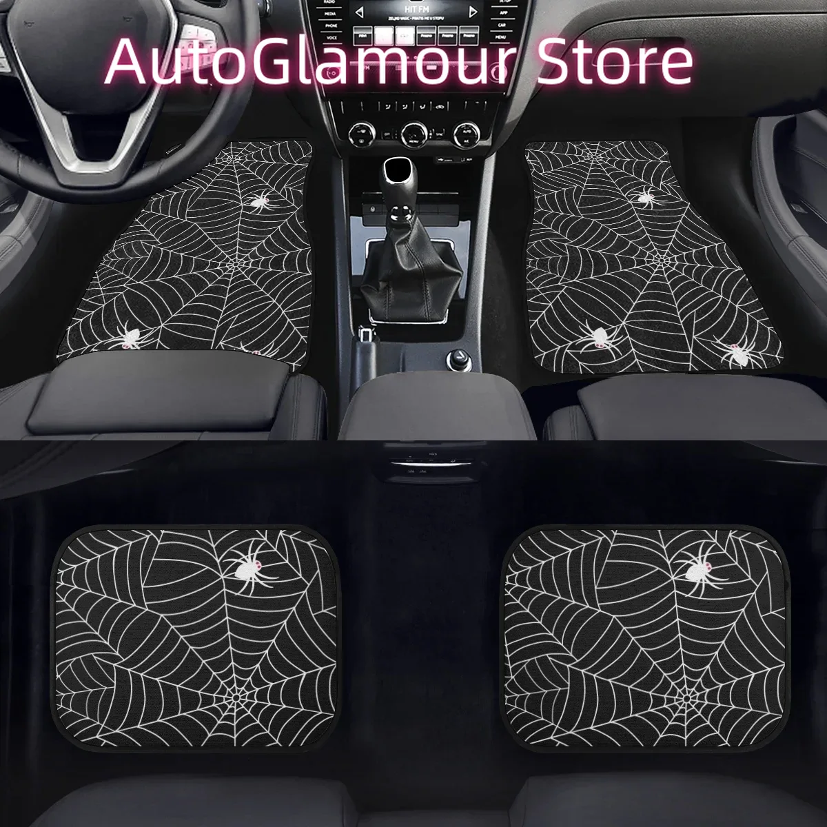 Interior Design Web - Black Spider Web Design Car Floor