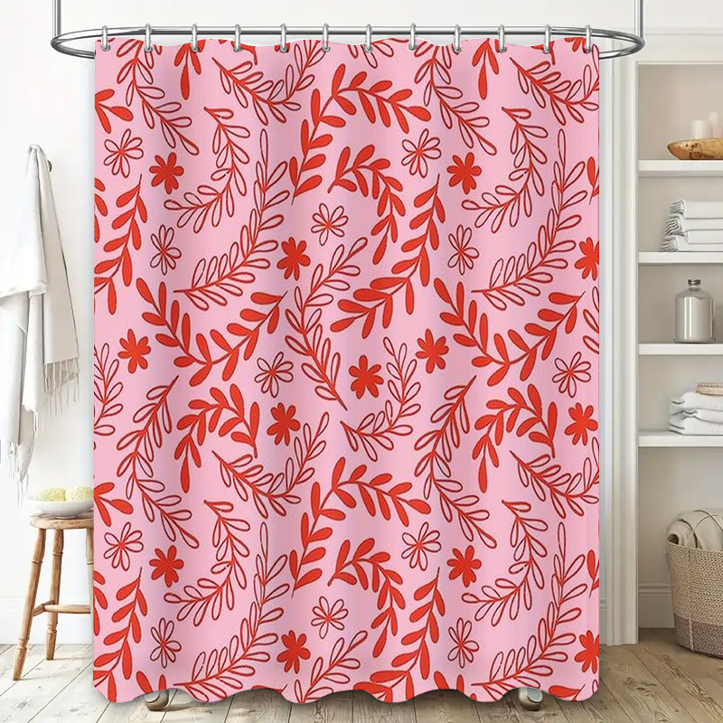 Pink Red Floral Shower Curtain - огляд і ціна Interior Design Your Home